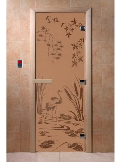 Дверь Камышовый рай бронза матовая 190х70 (по коробке)