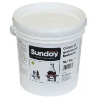 Краска белая для отделки барбекю, 10,5 кг (Sunday)