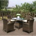 Обеденный комплект плетеной мебели из искусственного ротанга AFM-410RD90 4Pcs