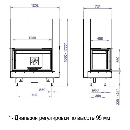 Каминная топка CFL 1000B (Stav)