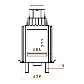 Каминная топка LCI 11 GDFs (Liseo Castiron)