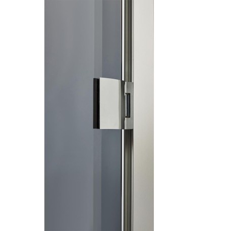Дверь стеклянная для хамам Grandis GS 9x20 Графит матовый, серебристый профиль