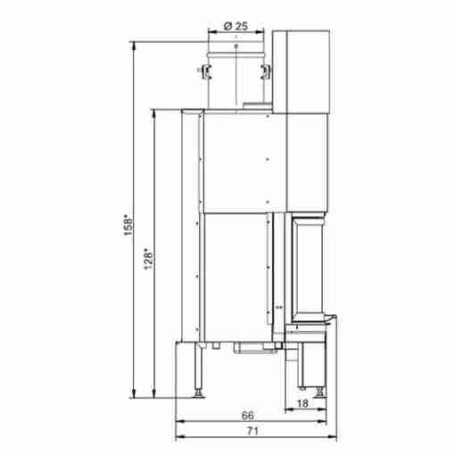 Облицовка MANTOVA (Palazzetti) + топка ECOMONOBLOCCO 78 V08 exagone (Palazzetti)