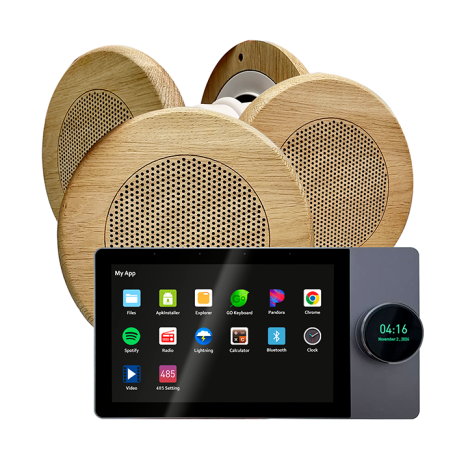 Комплект влагостойкой акустики SMART HOME MUSIC - Sauna Wood R4 (четыре колонки, круг)