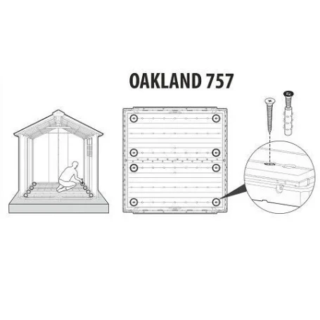 Пластиковый сарай Keter Oakland 757 серый