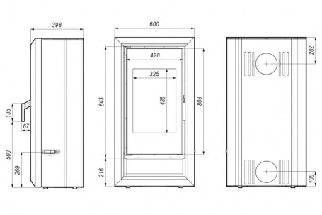 Печь DEFRO HOME IGNIS, 9кВт, золотая сталь
