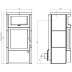 Печь 44 GT ECOplus, java 493, титан, рамка хром (Hark)