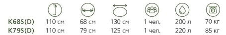 Купель Composit Standart 0,68х1,30 H=1,1м термоясень