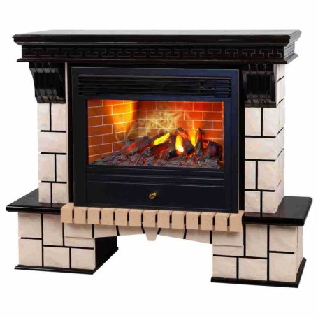 Электрокамин RealFlame Stone 26 AO с очагом 3D Novara