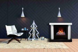 Royal Flame Каминокомплект Vancouver - Фактурный белый с очагом Emerald 28
