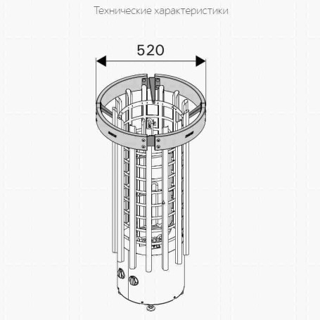 Защитные перила Harvia Glow HTRT3L