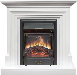 Каминокомплект Bradford - Белый с очагом Majestic FX Black