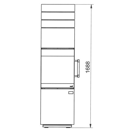 Печь HARK 140 ECOplus, graphit, Keramik mit Speichermasse, schwarz-glanzend, черная рамка (Hark)