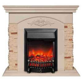 Электрокамин RealFlame Neapolis WT айвори с очагом Fobos Lux Black