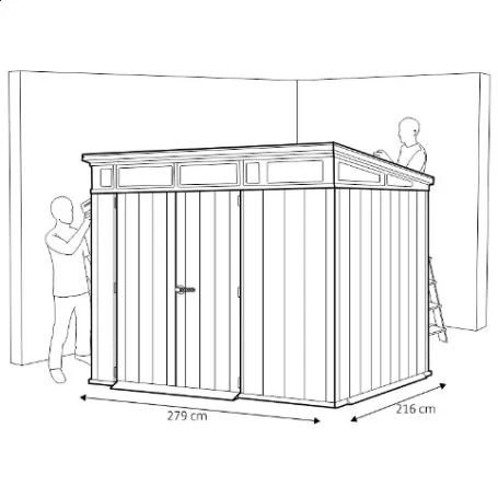 Пластиковый сарай Keter Artisan 9x7 серый