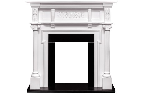 Каминокомплект Oxford - Белый с очагом Fobos FX M Black RC