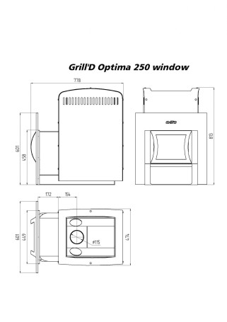 Печь Grill’D Optima 250 window