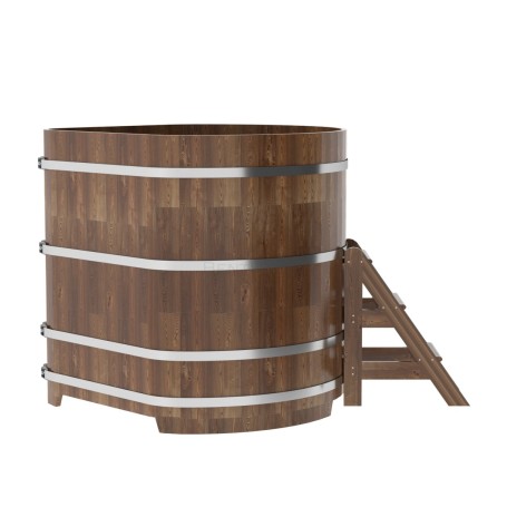 Купель угловая Bentwood из сращенных ламелей мореной лиственницы 1,37х1,37 Высота 1,4 м