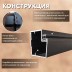 Дверь для хаммам АРТА Престиж 60G Белая матовая с черным профилем, 2000х800 мм.