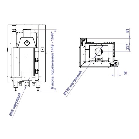 Каминная топка CFL 650B (Stav)