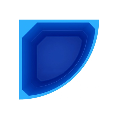Пластиковая угловая купель 1,5*1,2