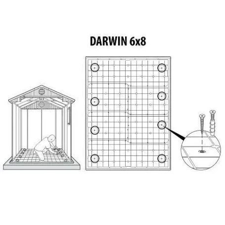 Пластиковый сарай Keter Darwin 6*8 коричневый