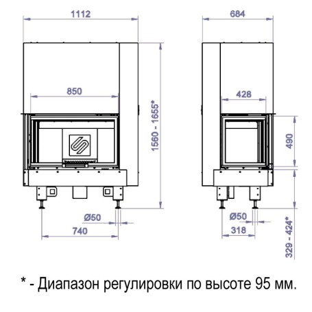Каминная топка CFL 850B (Stav)