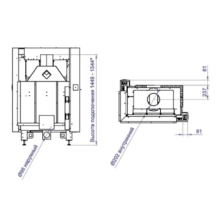 Каминная топка CFL 850B (Stav)