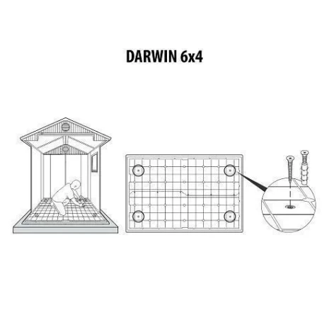 Хозяйственный блок Keter Darwin 6*4 коричневый