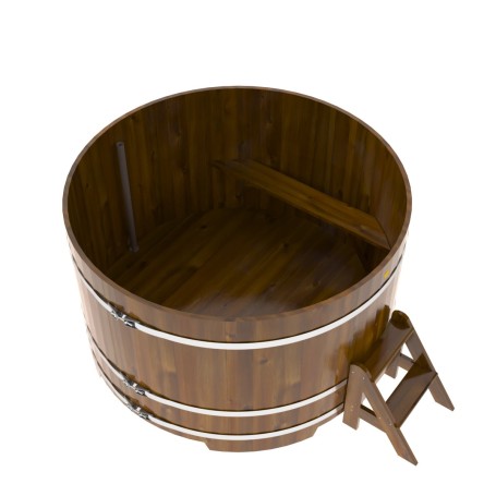 Купель Круглая Bentwood из морёной лиственницы Рустик 1,80 х 1,80 х 1,1 м