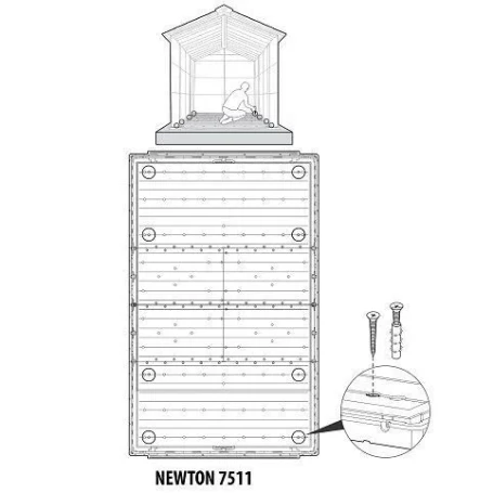 Пластиковый сарай Keter Newton 7511 коричневый