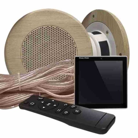 Комплект акустической системы встраиваемый SW-Sensor-2 Black (две колонки Wood, круг)
