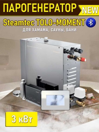 Парогенератор для сауны и хамама Steamtec TOLO MOMENT-30, 3 кВт, Black