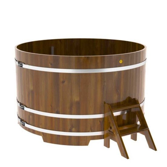 Купель круглая из лиственницы Рустик d=1,80х1,1 морёная