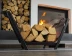 Дровница кожаная с подставкой CONCRETIKA