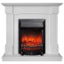Электрокамин RealFlame Andrea WT фактурный белый с очагом Fobos Lux Black