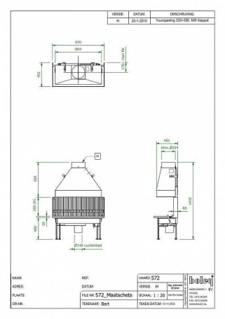Дровяной камин BOLEY 572 DesignLabels стальной