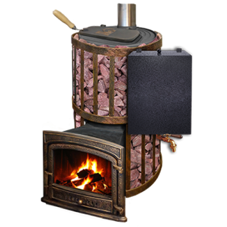 Банная печь KALEDO ANTIC AV2235/2-80 с корпусной закрытой каменкой, 22 кВт