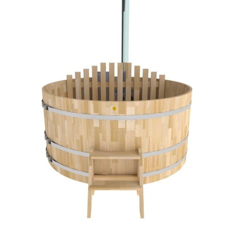 Купель BentWood Фурако из кедра D 2.1 (H 1.0 Сращенная) с внутренней печкой