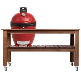 Керамический гриль Kamado Joe Classic II со столом из дуба