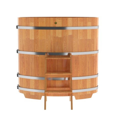 Купель овальная Bentwood из сращенных ламелей натуральной лиственницы 0,80 х 1,42 х 1,4 м