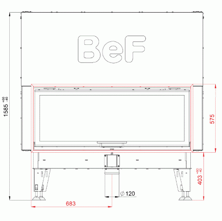 Дровяная топка BeF Therm V 10 C