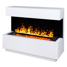 Электрокамин RealFlame Modern CST1000 WT белый с очагом 3D Cassette 1000 Black Panel