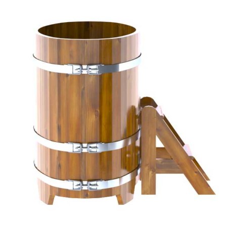 Купель Овальная Bentwood из морёной лиственницы Рустик 0,69 х 1,31 х 1,0 м