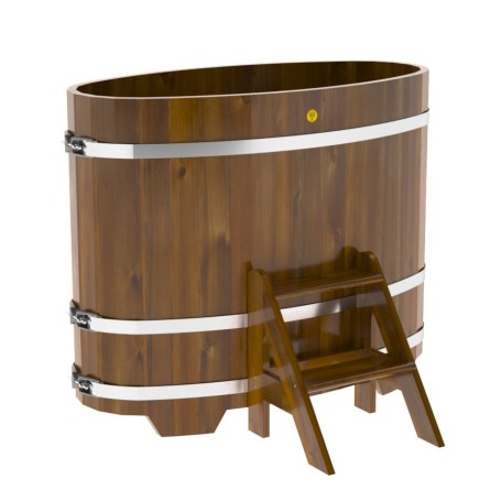 Купель Овальная Bentwood из морёной лиственницы Рустик 0,69 х 1,31 х 1,1 м