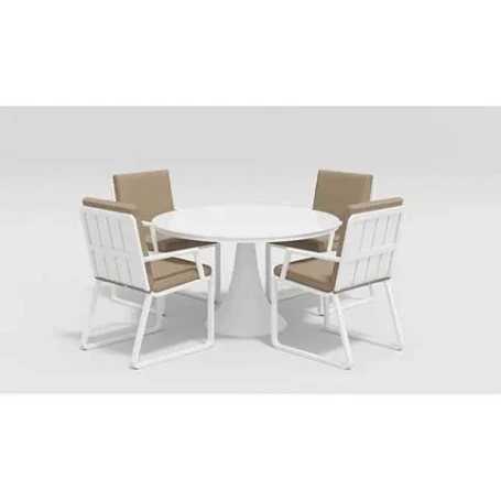 Стул Gardenini Voglie Armrest белый бежевая с подлокотниками