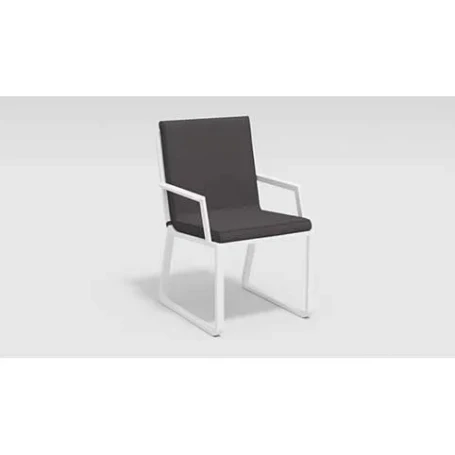 Стул Gardenini Voglie Armrest белый антрацит с подлокотниками