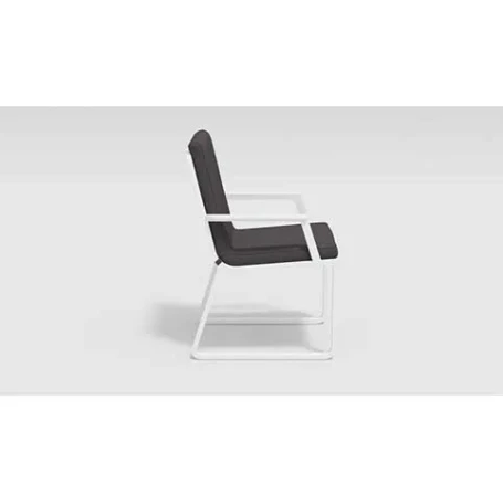 Стул Gardenini Voglie Armrest белый антрацит с подлокотниками