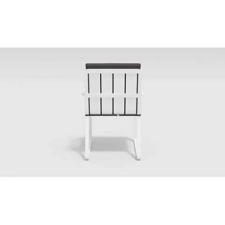 Стул Gardenini Voglie Armrest белый антрацит с подлокотниками