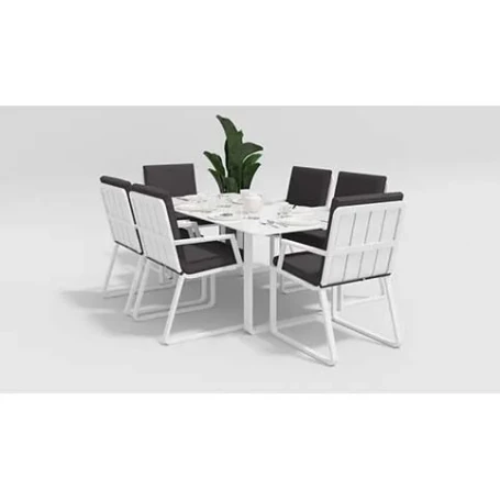 Стул Gardenini Voglie Armrest белый антрацит с подлокотниками